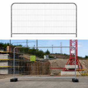 Bauzaun STANDARD 3434 x 2000 mm ohne Eckverstärkung, verzinkt
